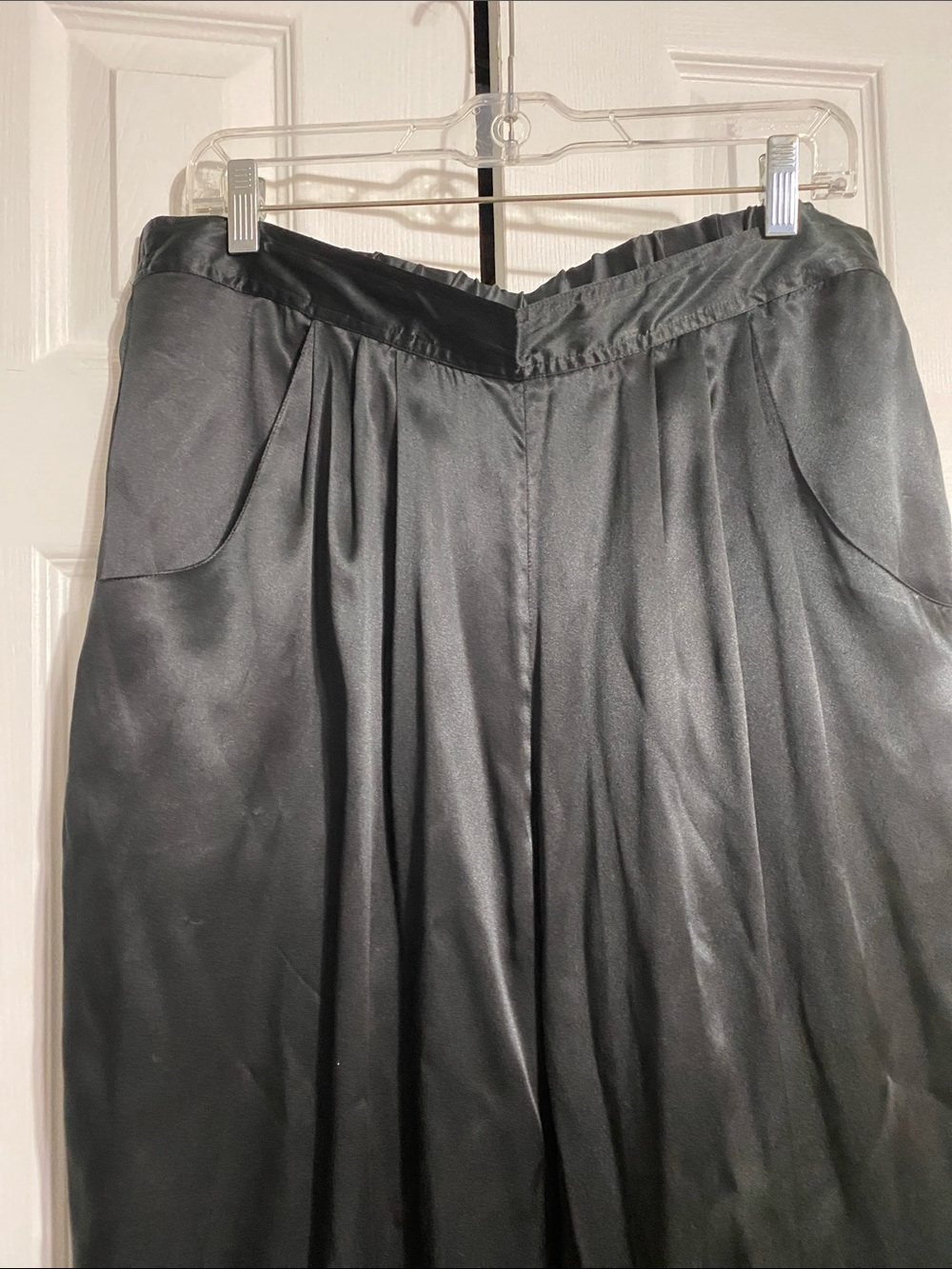Bob Mackie silk black lightweight pants size 20W - Picture 2 of 8